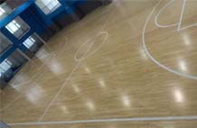 亞強體育施工案例:室內(nèi)木地板,